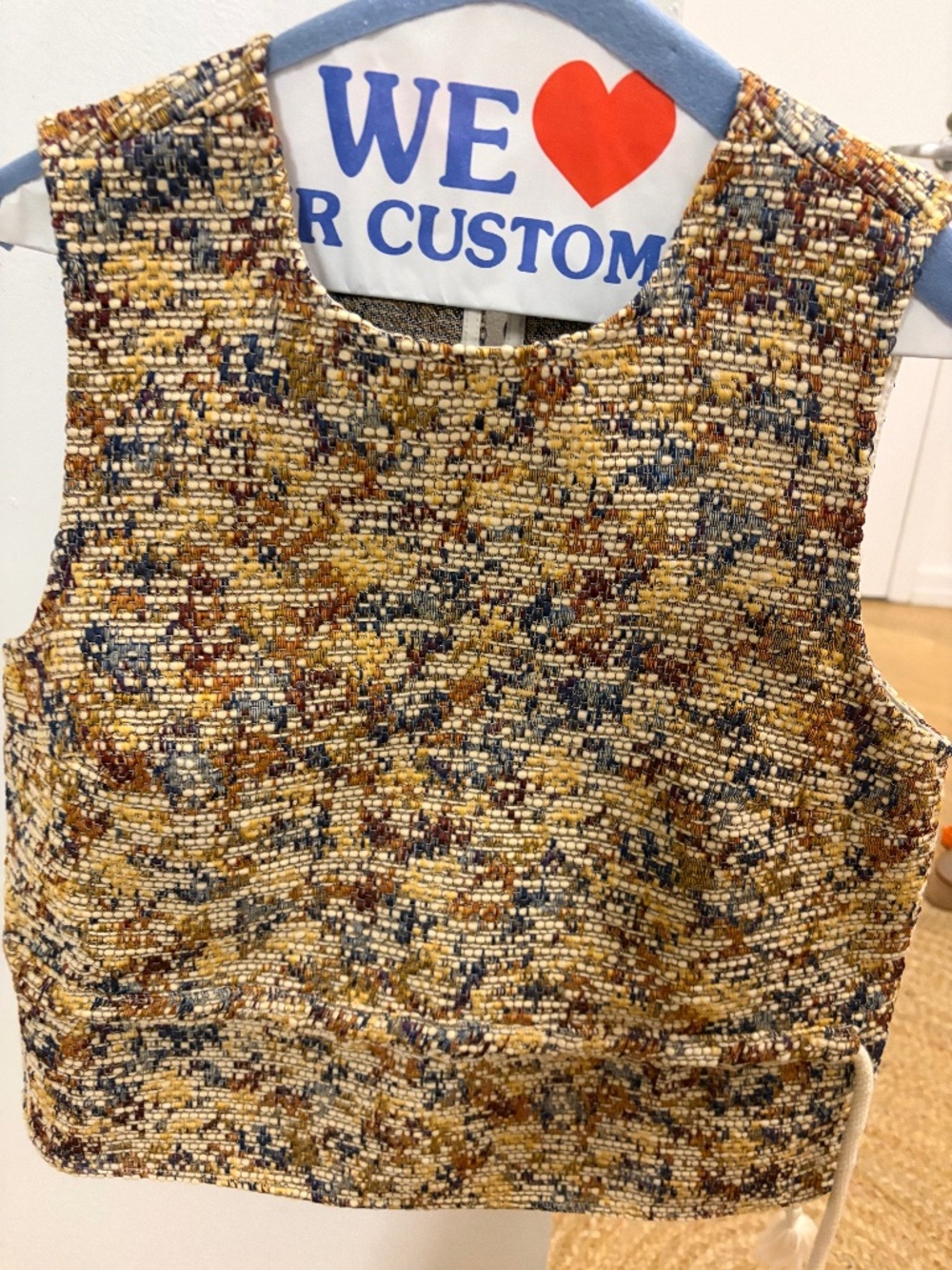 Sezane Darlene Jacquard Abstract Ecru Multicolor Top - Size 36